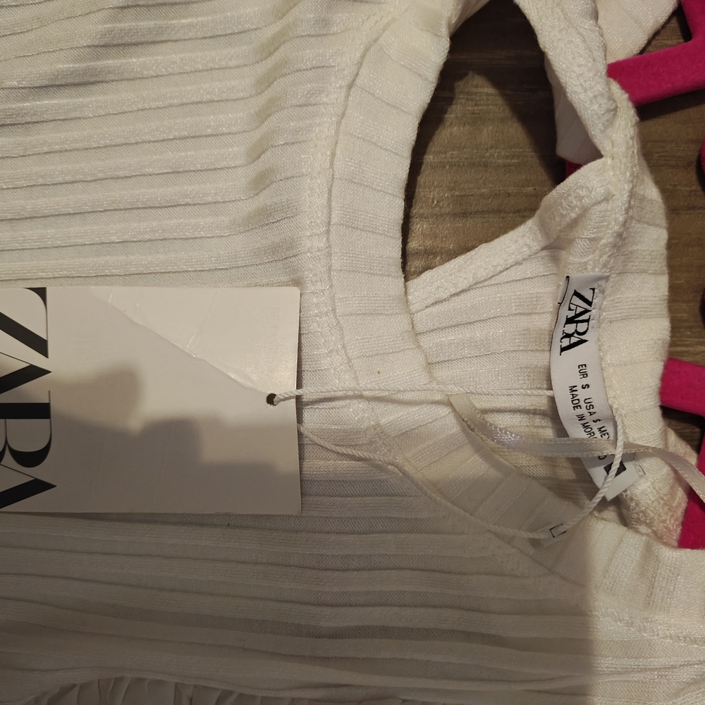 Zara Ivory Long Sleeve Dress - Picture 3 of 4